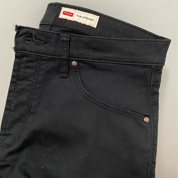 Mens Wrangler Slim Straight Stretch Pants - Picture 2 of 4